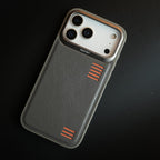 Premium PU Leather Case for iPhone 17 Series | Metal Camera Frame