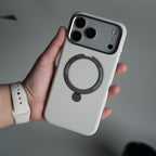 iPhone 17 Pro Max Premium Leather Kickstand Case | Metal Ring Stand | Shockproof Back Cover