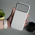 iPhone 17 Pro Max PU Leather Case with Metal Camera Frame & Built-in MagSafe Back Cover
