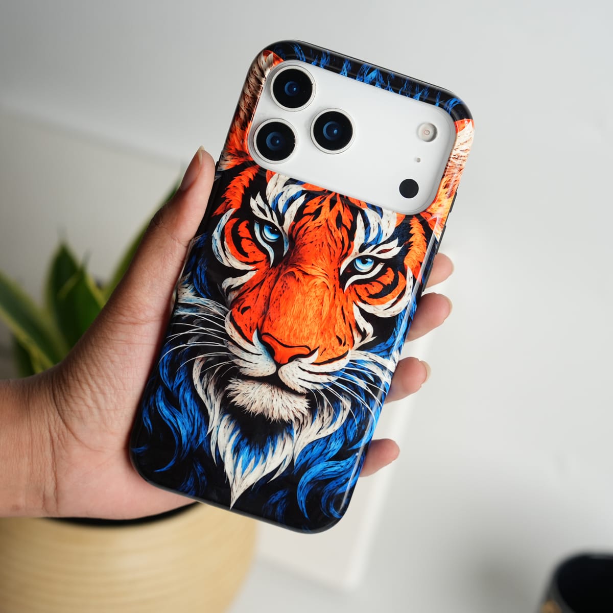 iPhone Tiger Face HD Glossy Double layer Tough Cover