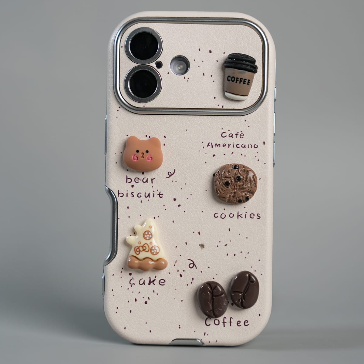 iPhone Series Premium Cute Café 3D Charm Protective Case