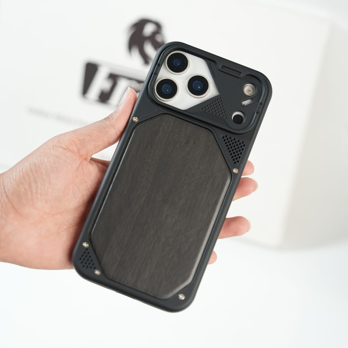 iPhone Series Premium Wood Texture PVC MagSafe Protective Case