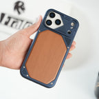 iPhone Series Premium Wood Texture PVC MagSafe Protective Case