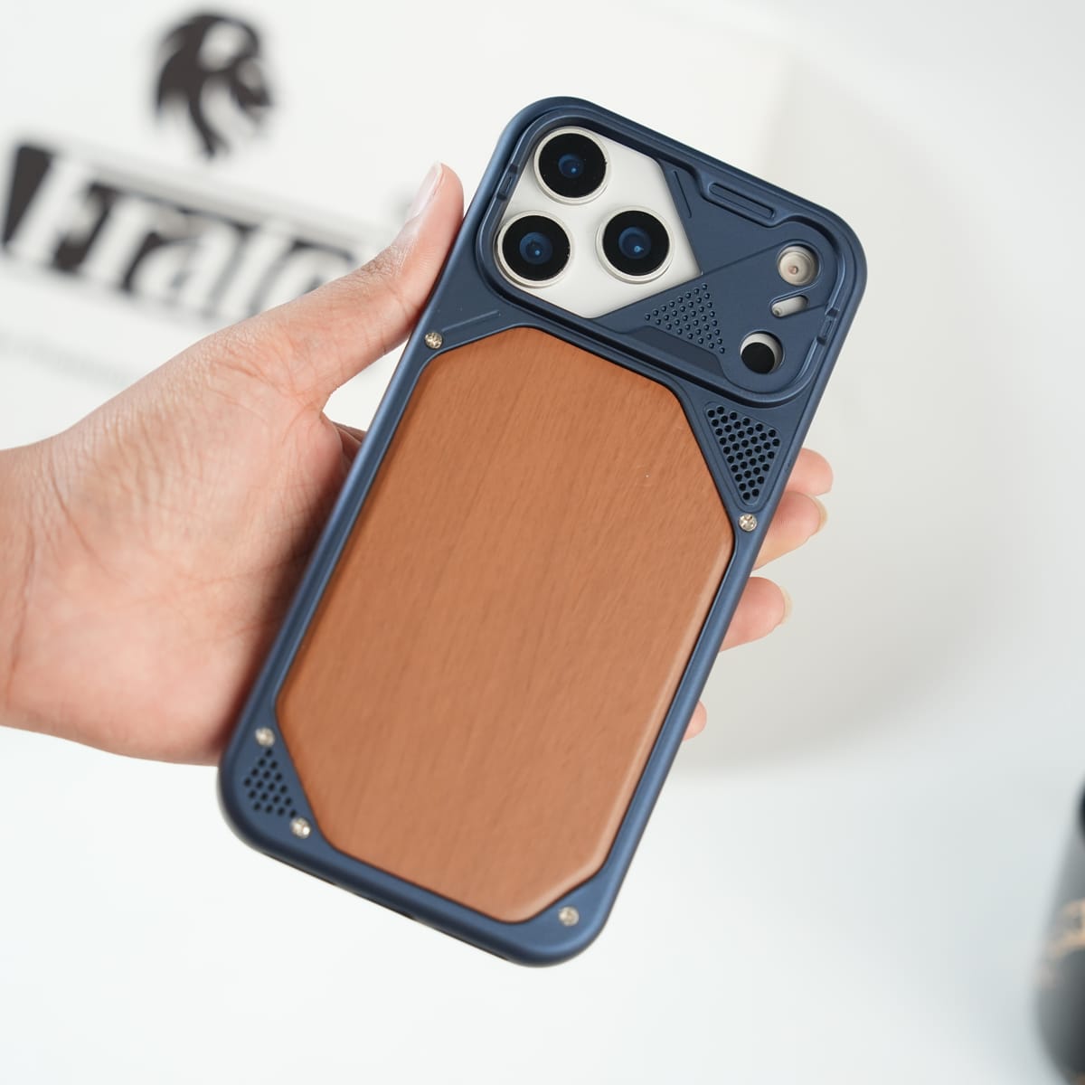 iPhone Series Premium Wood Texture PVC MagSafe Protective Case