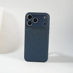 iPhone Series PU Leather Texture Case | Silicone Frame & Metal Camera Guard