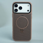 iPhone Series Premium Carbon-Texture Ring Stand Flip Case | Metal Kickstand | Slim & Protective Cover