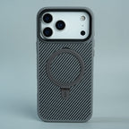 iPhone Series Premium Carbon-Texture Ring Stand Flip Case | Metal Kickstand | Slim & Protective Cover