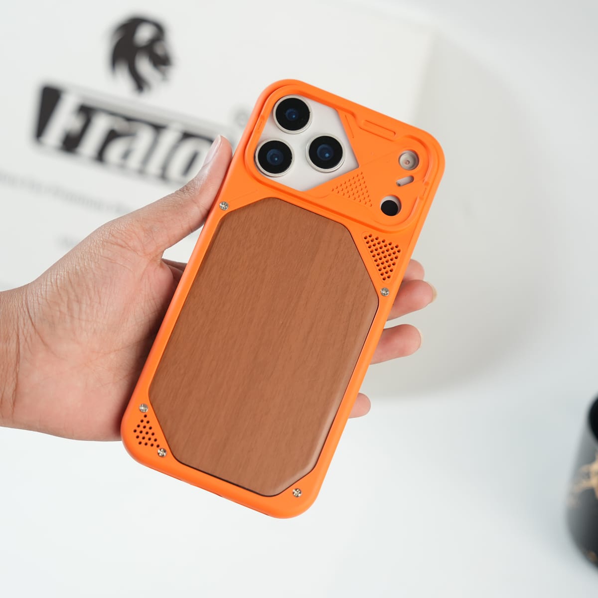 iPhone Series Premium Wood Texture PVC MagSafe Protective Case
