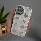 iPhone Elegant Butterfly Charm Case | Premium Pearl Finish Designer Cover