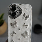 iPhone Elegant Butterfly Charm Case | Premium Pearl Finish Designer Cover