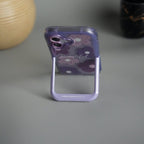 iPhone Series Beautiful Purple Glossy Floral With Kickstand Case Cover