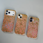 iPhone Series Luxury Gold Leopard Print Glitter Case with Glossy Finish