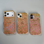 iPhone Series Luxury Gold Leopard Print Glitter Case with Glossy Finish