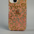 iPhone Series Luxury Gold Leopard Print Glitter Case with Glossy Finish