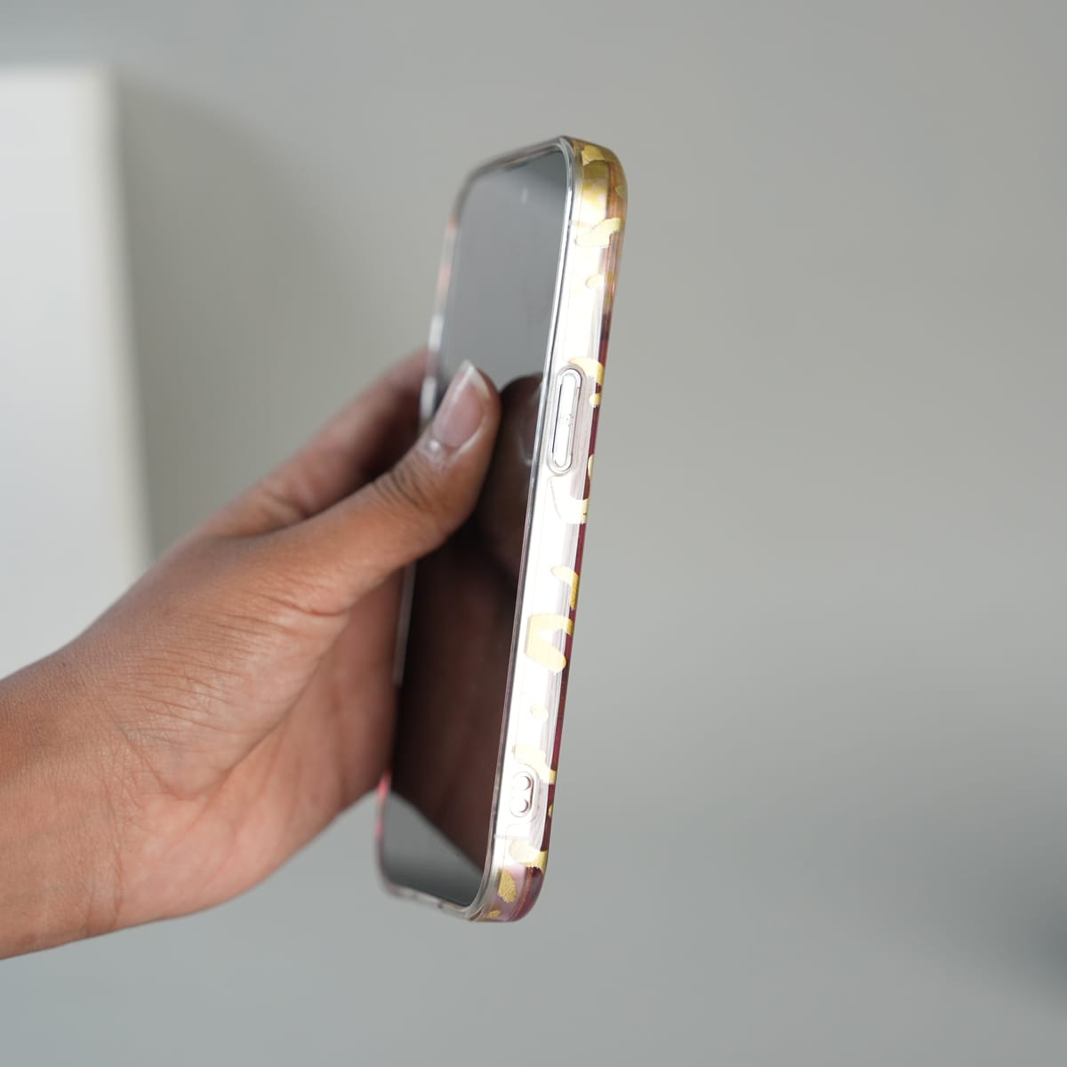 iPhone Series Luxury Gold Leopard Print Glitter Case with Glossy Finish