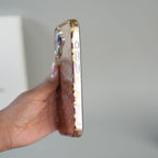 iPhone Series Luxury Gold Leopard Print Glitter Case with Glossy Finish