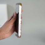 iPhone Series Luxury Gold Leopard Print Glitter Case with Glossy Finish