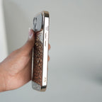 iPhone Series Luxury Leopard Crystal Case with Rhinestone Camera Frame & Glossy Finish