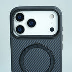 iPhone Series Premium Carbon-Texture Ring Stand Flip Case | Metal Kickstand | Slim & Protective Cover