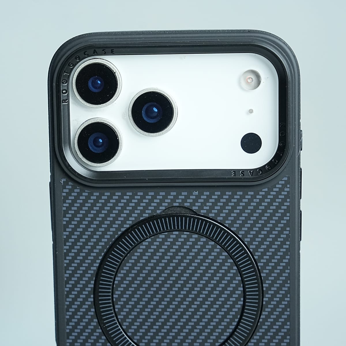 iPhone Series Premium Carbon-Texture Ring Stand Flip Case | Metal Kickstand | Slim & Protective Cover