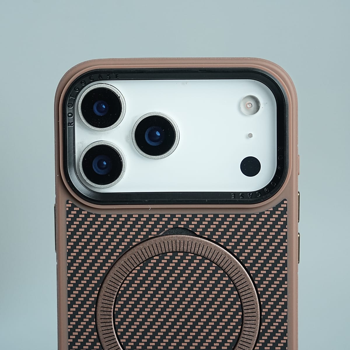 iPhone Series Premium Carbon-Texture Ring Stand Flip Case | Metal Kickstand | Slim & Protective Cover