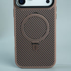 iPhone Series Premium Carbon-Texture Ring Stand Flip Case | Metal Kickstand | Slim & Protective Cover
