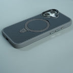 iPhone Series Premium Carbon-Texture Ring Stand Flip Case | Metal Kickstand | Slim & Protective Cover