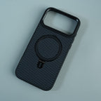 iPhone Series Premium Carbon-Texture Ring Stand Flip Case | Metal Kickstand | Slim & Protective Cover