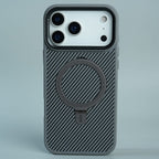 iPhone Series Premium Carbon-Texture Ring Stand Flip Case | Metal Kickstand | Slim & Protective Cover