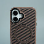 iPhone Series Premium Carbon-Texture Ring Stand Flip Case | Metal Kickstand | Slim & Protective Cover