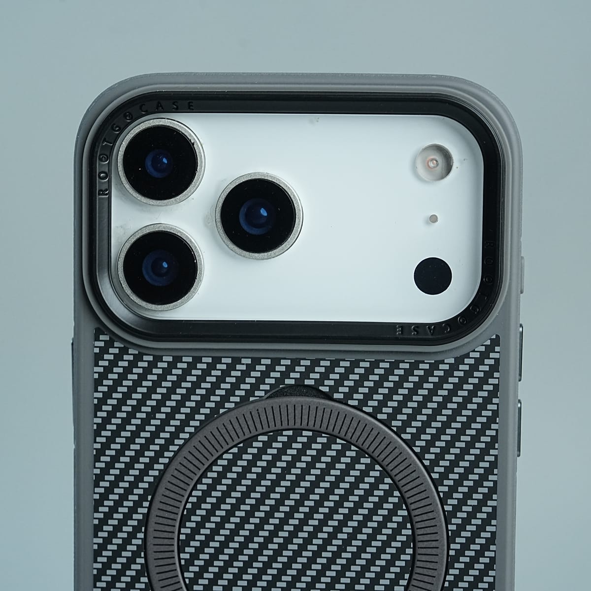iPhone Series Premium Carbon-Texture Ring Stand Flip Case | Metal Kickstand | Slim & Protective Cover