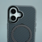 iPhone Series Premium Carbon-Texture Ring Stand Flip Case | Metal Kickstand | Slim & Protective Cover