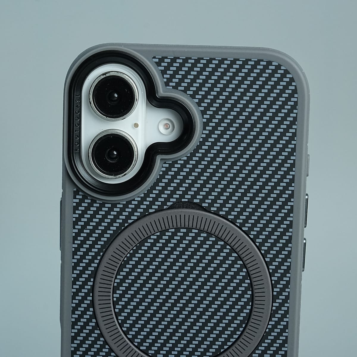 iPhone Series Premium Carbon-Texture Ring Stand Flip Case | Metal Kickstand | Slim & Protective Cover