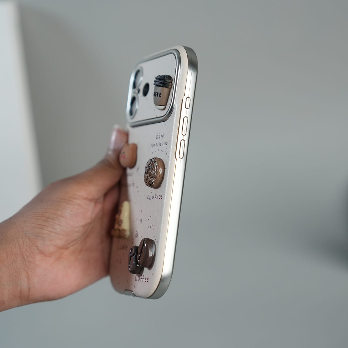 iPhone Series Premium Cute Café 3D Charm Protective Case