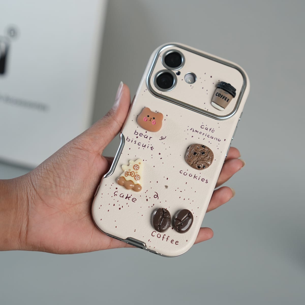 iPhone Series Premium Cute Café 3D Charm Protective Case