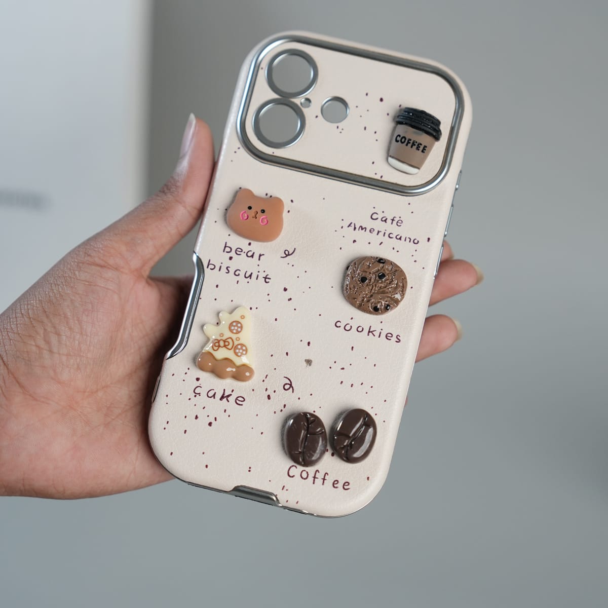 iPhone Series Premium Cute Café 3D Charm Protective Case