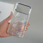 iPhone Series Premium Pearl Bow Crystal Border Shimmer Case
