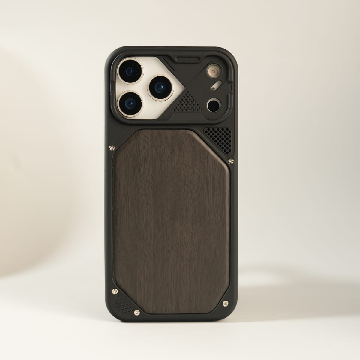 iPhone Series Premium Wood Texture PVC MagSafe Protective Case
