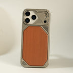 iPhone Series Premium Wood Texture PVC MagSafe Protective Case