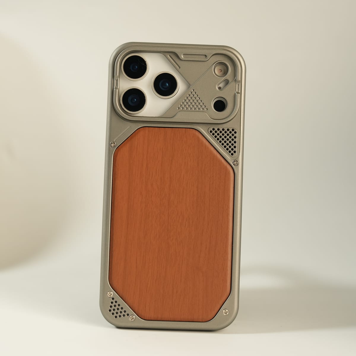 iPhone Series Premium Wood Texture PVC MagSafe Protective Case