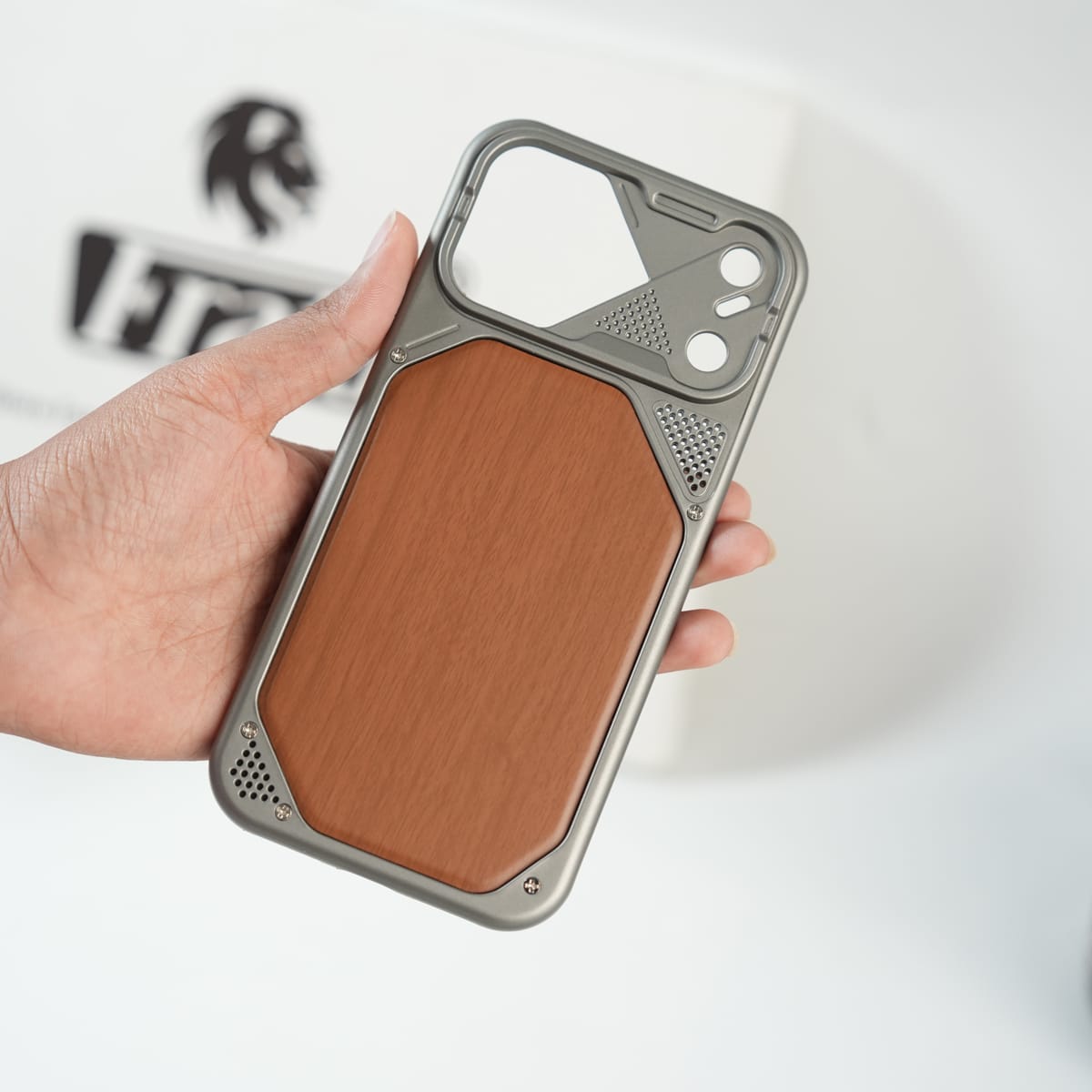 iPhone Series Premium Wood Texture PVC MagSafe Protective Case