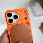 iPhone Series Premium Wood Texture PVC MagSafe Protective Case