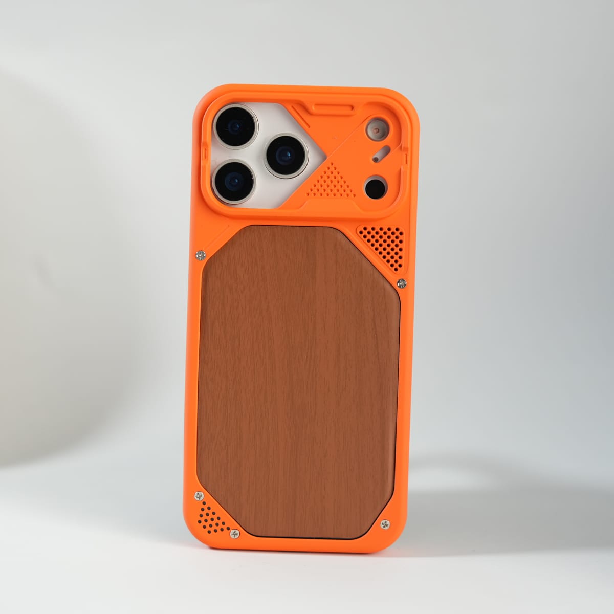 iPhone Series Premium Wood Texture PVC MagSafe Protective Case