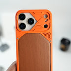 iPhone Series Premium Wood Texture PVC MagSafe Protective Case