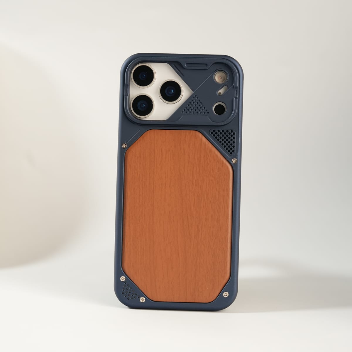 iPhone Series Premium Wood Texture PVC MagSafe Protective Case
