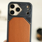 iPhone Series Premium Wood Texture PVC MagSafe Protective Case