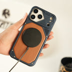iPhone Series Premium Wood Texture PVC MagSafe Protective Case