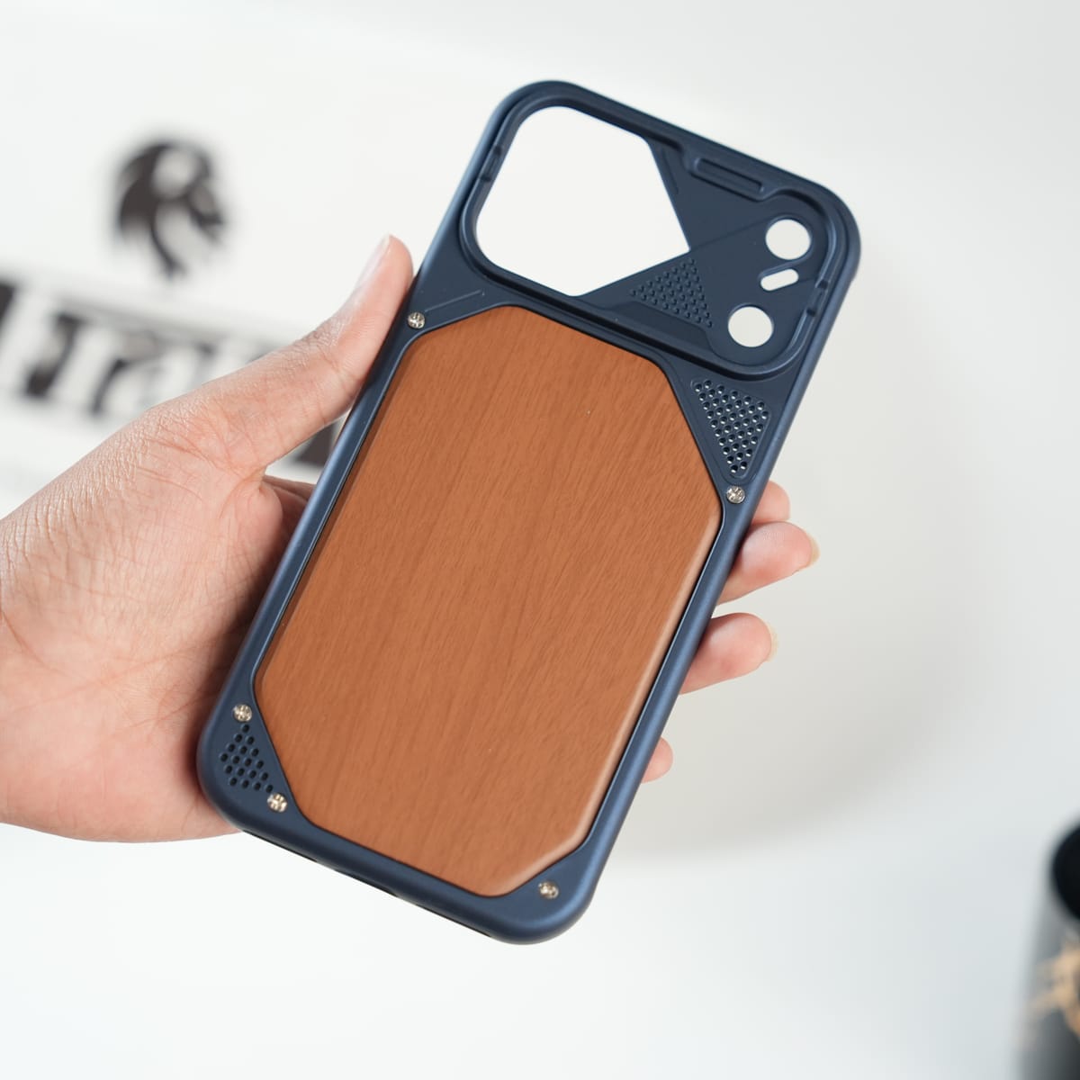 iPhone Series Premium Wood Texture PVC MagSafe Protective Case