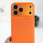 iPhone Series PU Leather Texture Case | Silicone Frame & Metal Camera Guard
