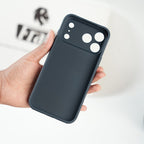 iPhone Series PU Leather Texture Case | Silicone Frame & Metal Camera Guard